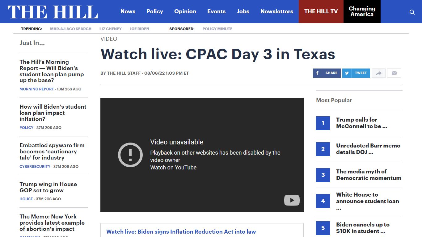 Watch live: CPAC Day 3 in Texas | The Hill